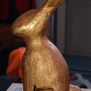 Gold bunny side