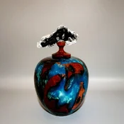 04-2023_TimCarter_Lilac burl hollowform_resin_pet coral top.webp