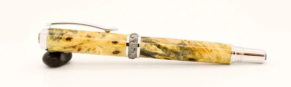 Aaron- Rhodium and Black Titanium - Buckeye Burl (5 of 6).webp